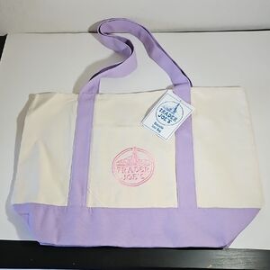 Trader Joe's Reusable Tote Bag in Pastel Purple, NWT
